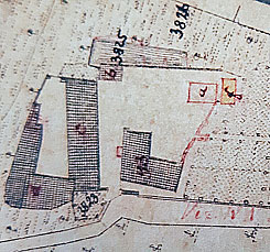 Plan des Schlosses im Urkataster von 1832 (aus Gaa 2013)