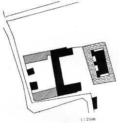 Lageplan des Schlosses, aus: BuK Meschede (1908)