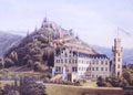 Burg und Schloss Sayn, um 1850, aus: Alexander F�rst zu Sayn-Wittgenstein-Sayn, Sayn, Ort und F�rstentum (1979)