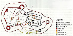 Bauphasenplan von Burg Breuberg (aus D�tsch 2014, S.26)