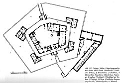 Grundriss von Schloss Steinau (aus Ottersbach 2018, S. 990)