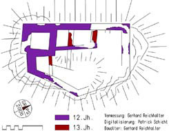 Eckhardstein: Bauphasenplan. Grundlage und Baualtersinterpretation: Gerhard Reichhalter. Digitalisierung Patrick Schicht (2006).