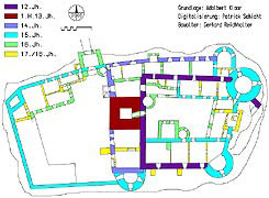 Heidenreichstein: Baualtersplan. Grundlage: Adalbert Klaar. Digitalisierung: Patrick Schicht. Baualtersinterpretation: Gerhard Reichhalter (2006).