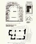 Falkenstein. Romanische Kapelle. Grundriss und architektonische Details, aus: KD Bitburg (1927)
