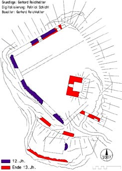 Bauphasenplan. Grundlage und Baualtersbestimmung: Gerhard Reichhalter; Digitalisierung: Patrick Schicht (2007)