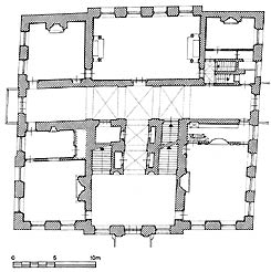 Plattegrond bel-etage, aus: Janssen, 1000 jaar kastelen (1996)