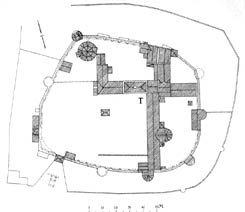 Valkhof (dakenplan) in 1700, aus: Janssen, 1000 jaar kastelen (1996)