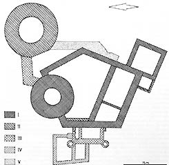 Culemborg plattegrond oudste fase 1270, aus: Janssen, 1000 jaar kastelen (1996)