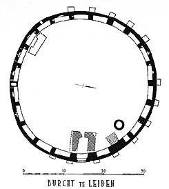 Plattegrond ringmuur met weergang op bogen, aus: Janssen, 1000 jaar kastelen (1996)