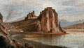 Bratislava  Devn. Die Burg auf dem Bild von Rohbock (1856)  