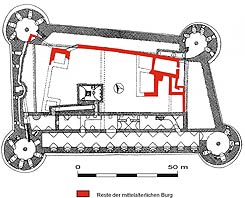 Gesamtgrundriss der Burg. 