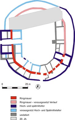 Gesamtgrundriss der Burg. 
