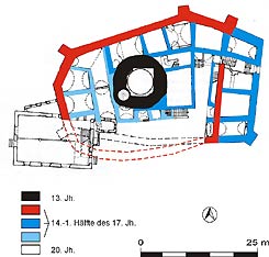 Gesamtgrundriss der Burg.