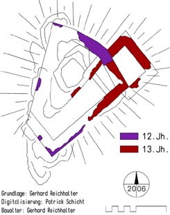 Bauphasenplan. Grundlage und Baualtersbestimmung: Gerhard Reichhalter; Digitalisierung: Patrick Schicht (2006).