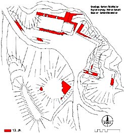 Grundriss der Anlage. Grundlage: Gerhard Reichhalter; Digitalisierung: Patrick Schicht (2007).