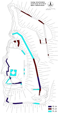 Bauphasenplan. Grundlage und Baualtersbestimmung: Gerhard Reichhalter. Digitalisierung: Patrick Schicht (2006).