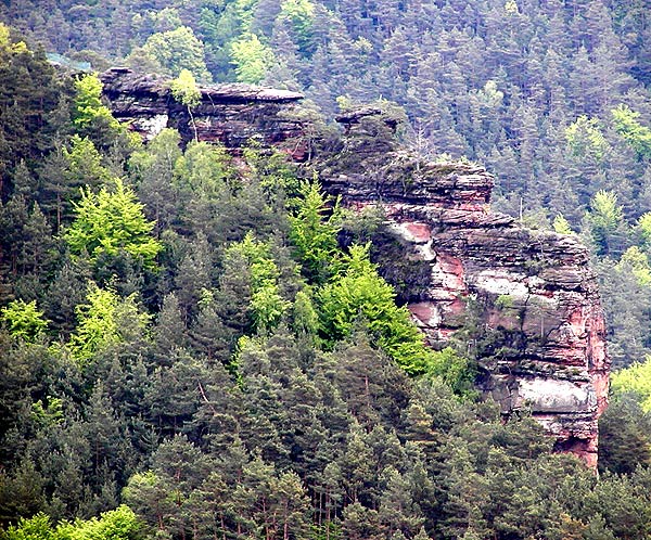 Burgfelsen (links oben) von Nordwesten  