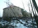 Dělostřelecká nároní bata na předhradí. Pohled od severu. Die spätgotische Befestigung- trapezförmige Bastei auf der Vorburg. Sicht vom Norden. 