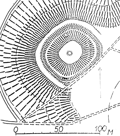 Lageplan des Burgstalls, aus: Eberl, Kreuzberg (1935)